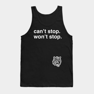 Powerful Tiger | White Front & Back Design Tank Top